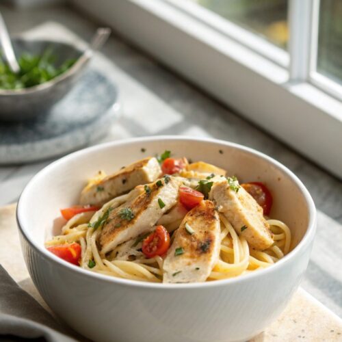 Feature image of Marry Me Chicken Pasta Recipe showcasing creamy dish.