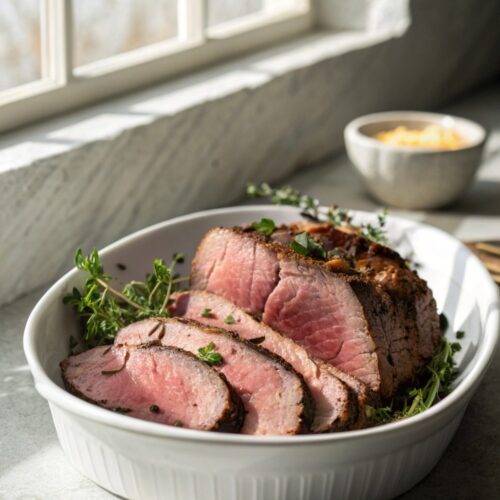 Delicious Million Dollar Roast Beef Tenderloin Ready to Serve