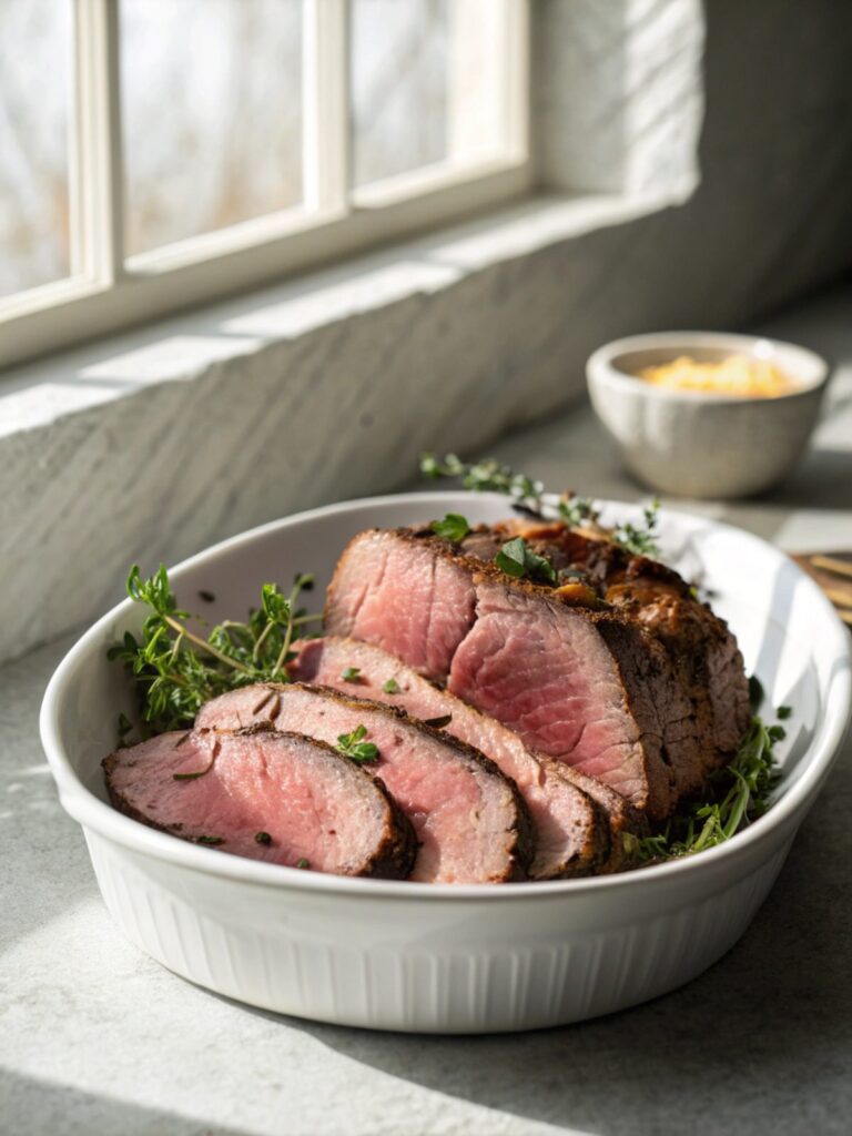 Delicious Million Dollar Roast Beef Tenderloin Ready to Serve