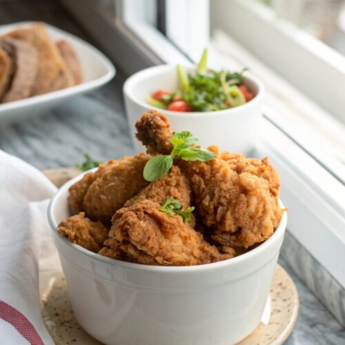 A delicious close-up of Publix Fried Chicken Recipe served