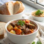 Hearty bowl of Instant Pot Beef Stew Recipe, vibrant and ready to enjoy