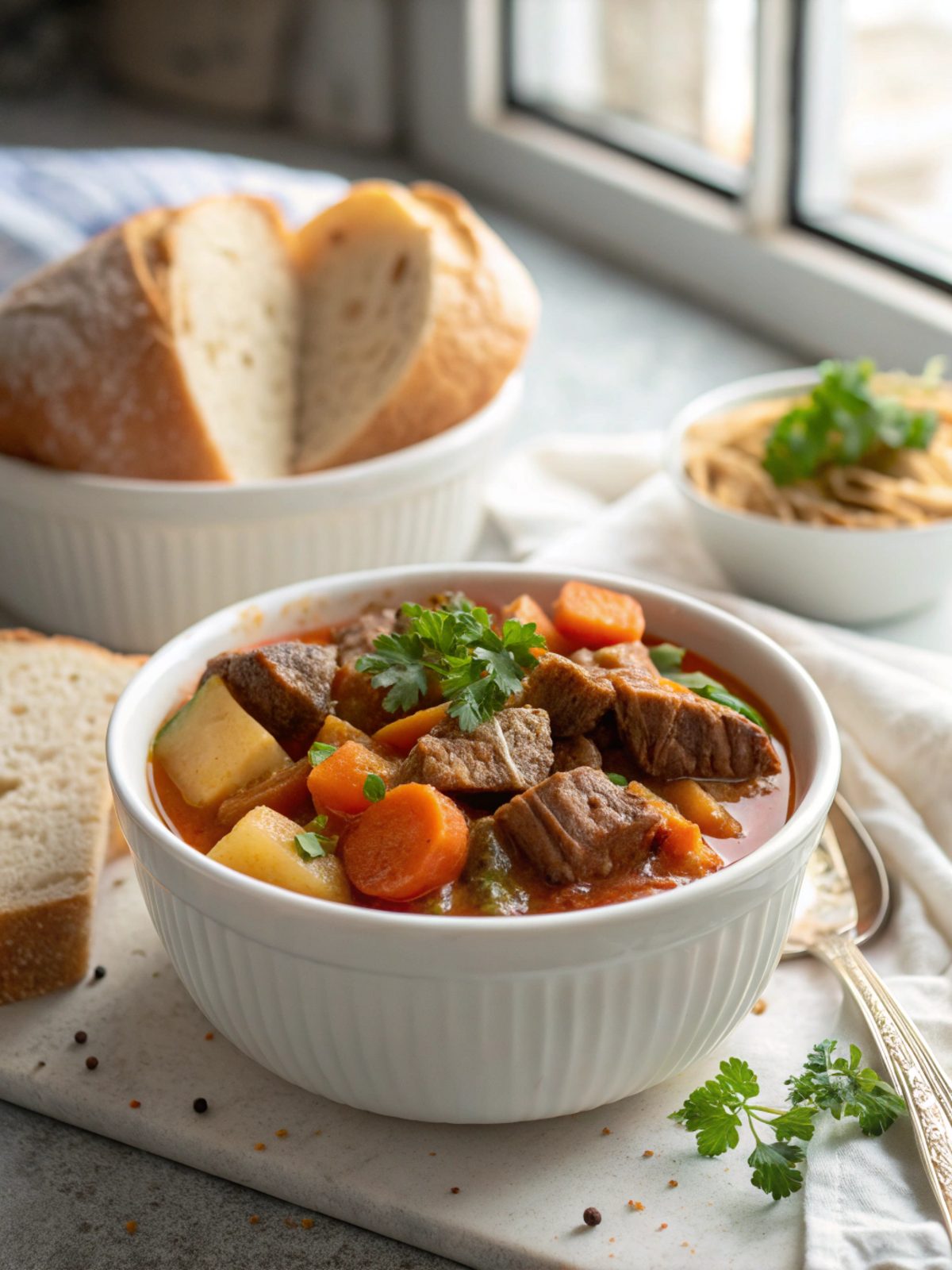 Hearty bowl of Instant Pot Beef Stew Recipe, vibrant and ready to enjoy