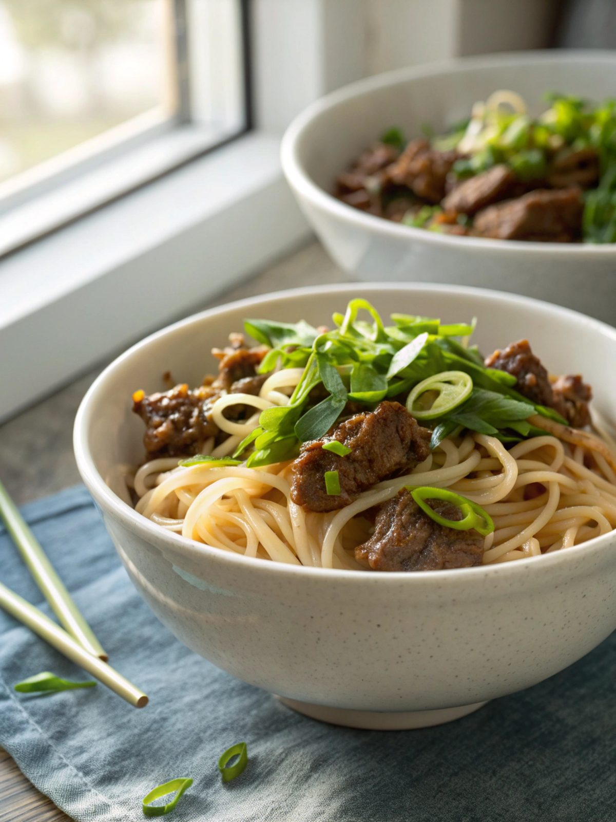 Featured image of irresistible sticky beef noodles dish served elegantly