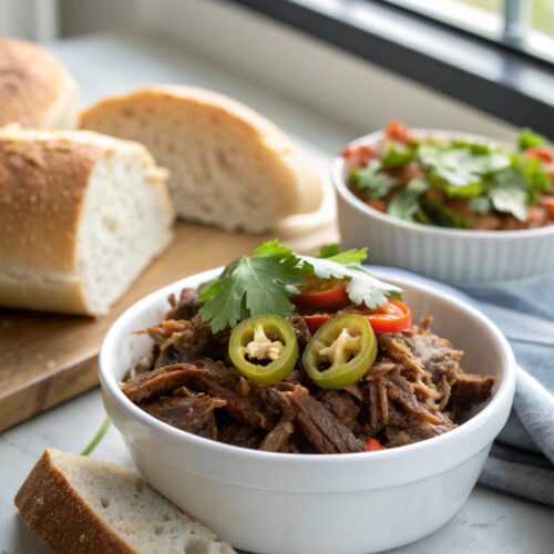 SEO-friendly featured image of Sweet Spicy Pulled Beef Brisket