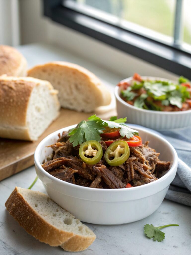 SEO-friendly featured image of Sweet Spicy Pulled Beef Brisket