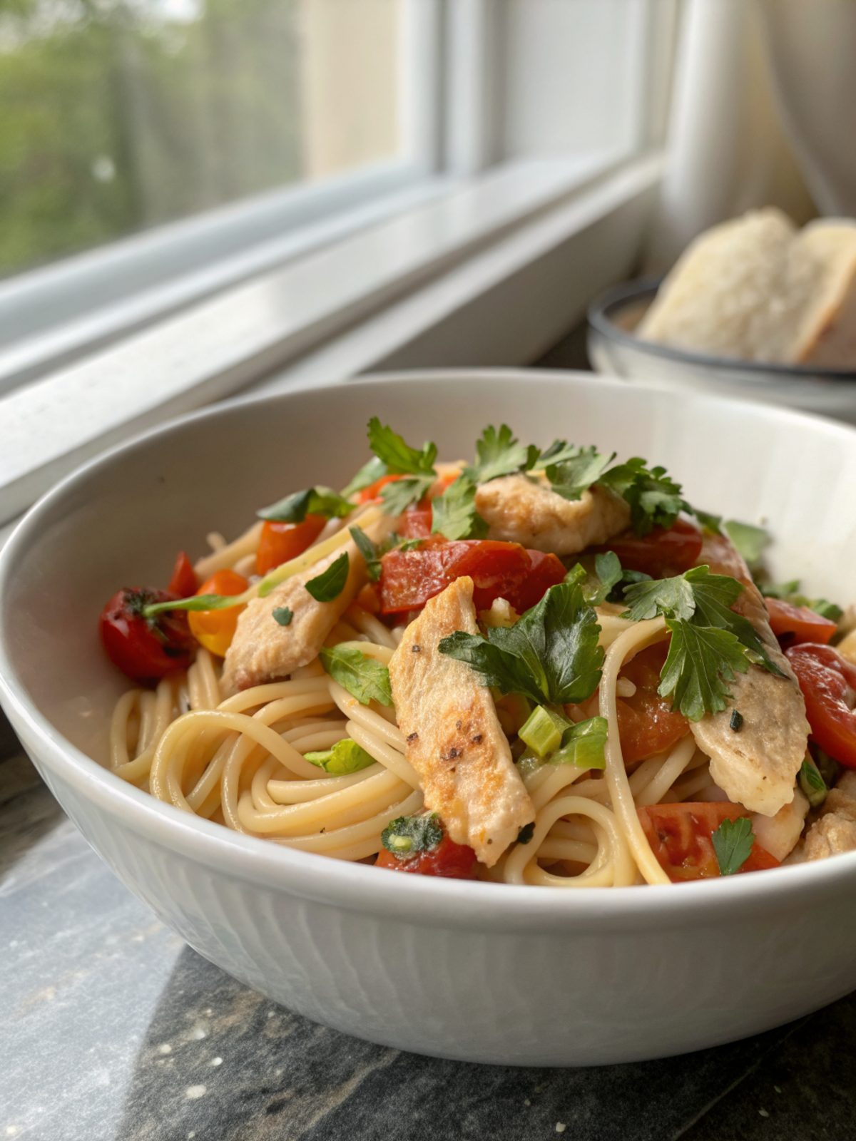 Irresistible Marry Me Chicken Pasta dish served in a bowl